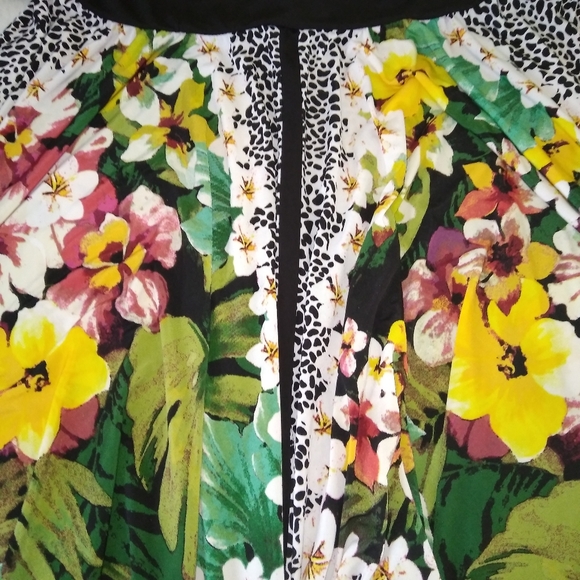 Danny and Nicole Black Animal Print Dress 18 - Picture 5 of 9